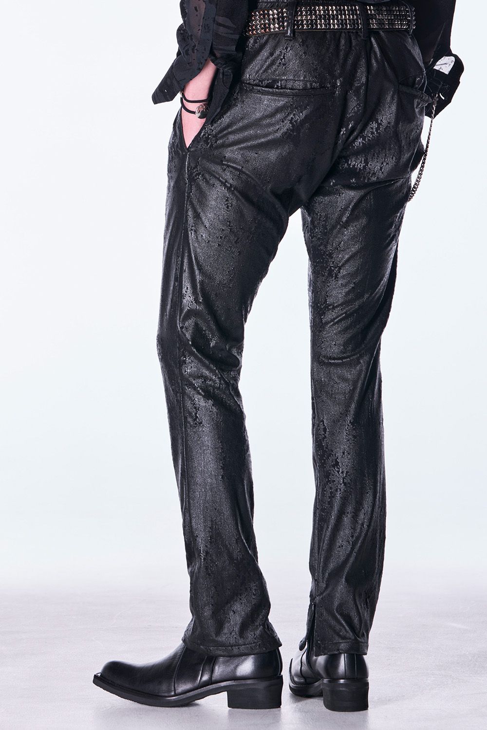 Cross Dot Fleece Boots Cut Slacks / クロス ドット フリース ブーツカット スラックス