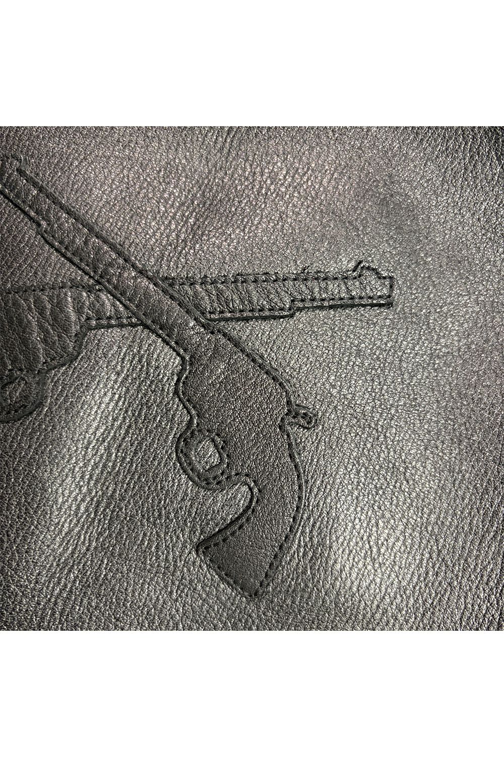 COW LEATHER RIB JKT / カウレザー リブ ジャケット スタジャン