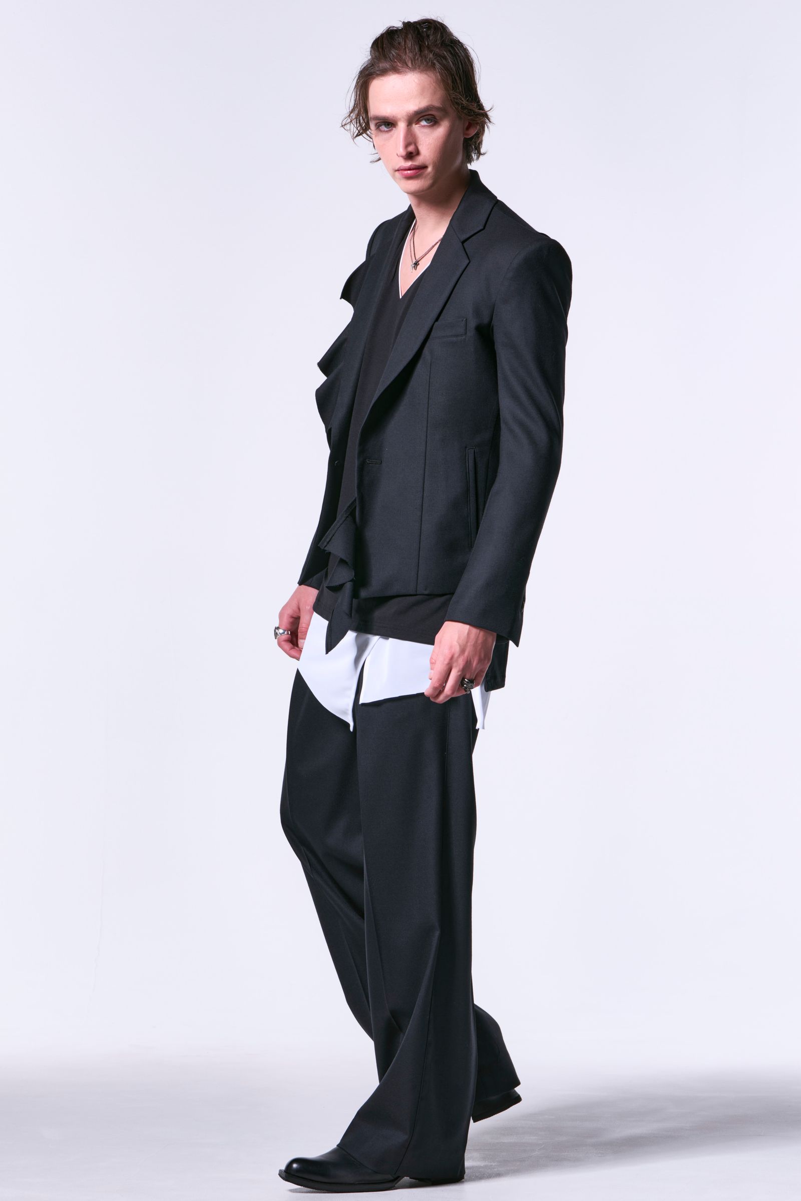 BEA-TENJIKU Slit Hem Layered T-Shirt / ベア天竺 スリットヘムレイヤードTシャツ