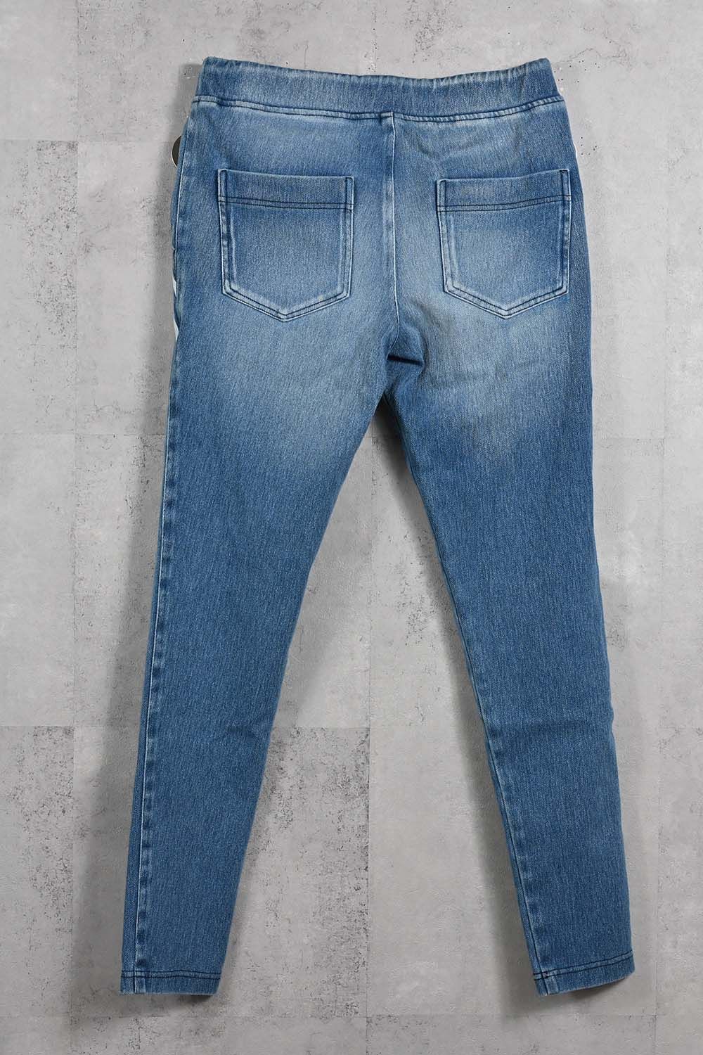 EX DENIM JERSEY EDGE PT / デニム ジャージ エッジ ラインパンツ