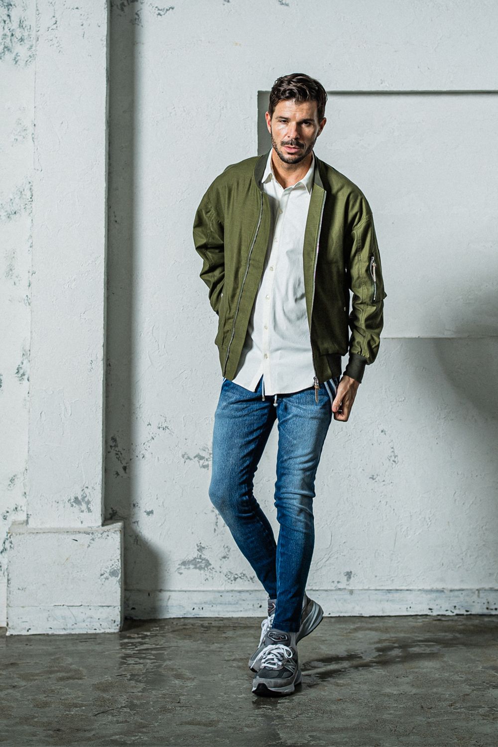 EX DENIM JERSEY EDGE PT / デニム ジャージ エッジ ラインパンツ