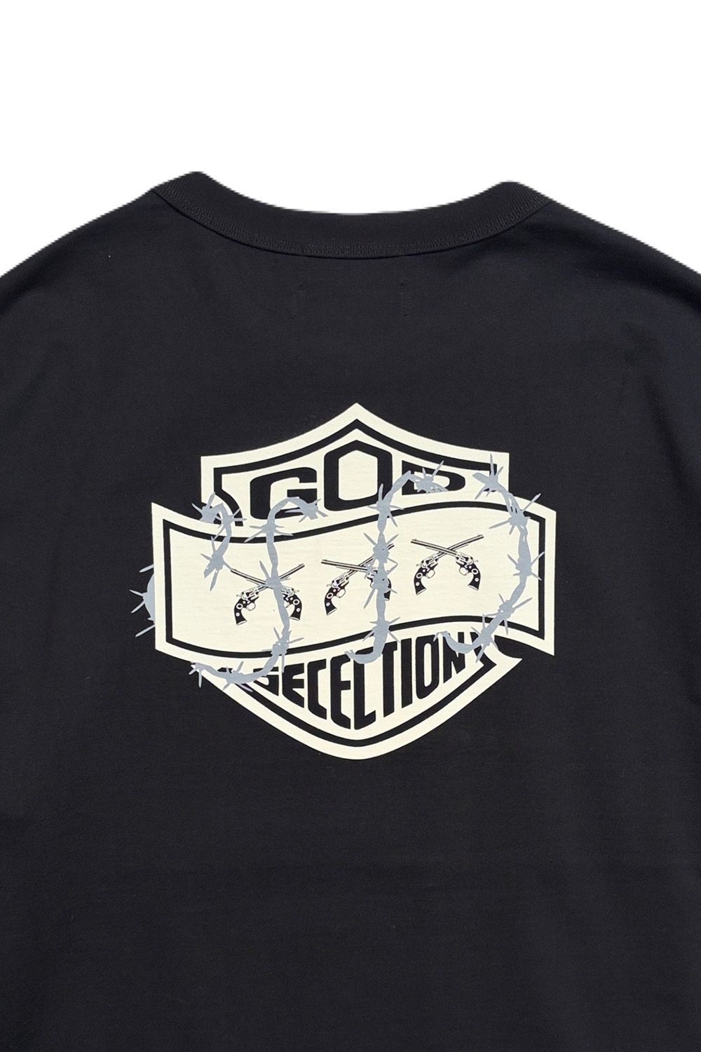 GOD SELECTION XXX × roarguns TRIPLE GUNS EMBLEM LAYERED T-SHIRT / ゴッドセレクション ロアーガンズ コラボレーション レイヤード ロングスリーブT