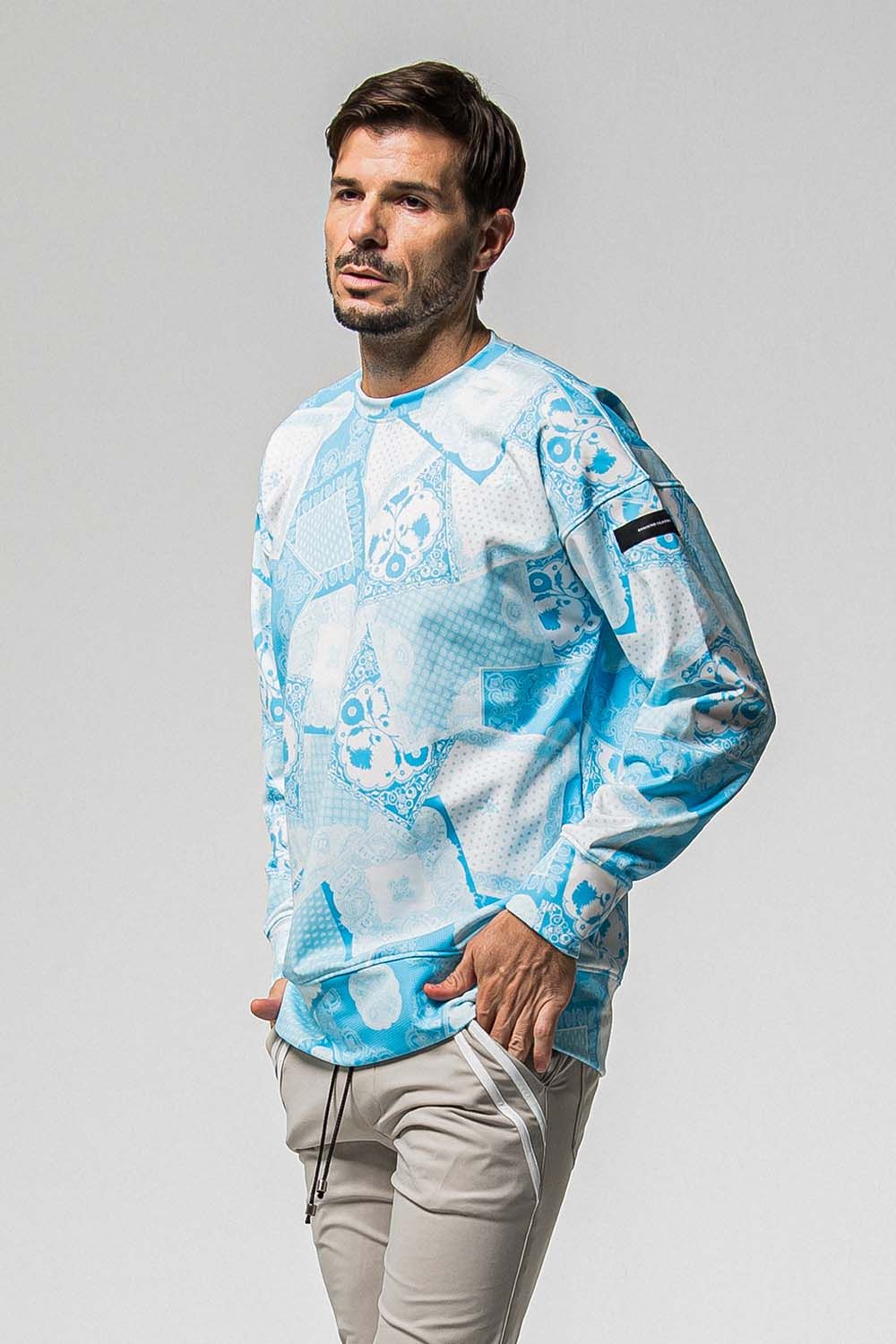 PAISLEY BACK FLEECE DROP TRINER / ペイズリー バック フリース ドロップ トレーナー