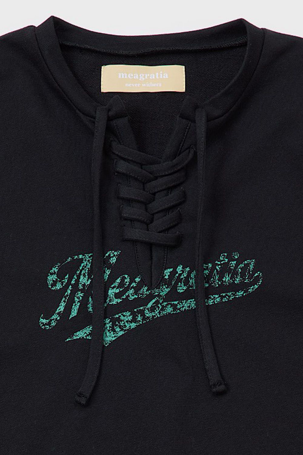 Lace up sweater Tee / レースアップ スウェット Tシャツ
