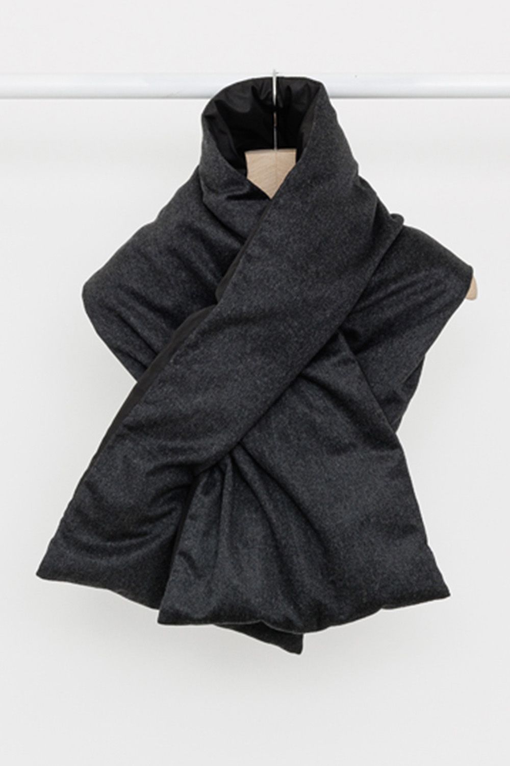 小物 CASHMERE FLANNEL CASHMERE DOWN STALL THE CASHMERE DOWN JACKET - FLANNEL – THE CURATED