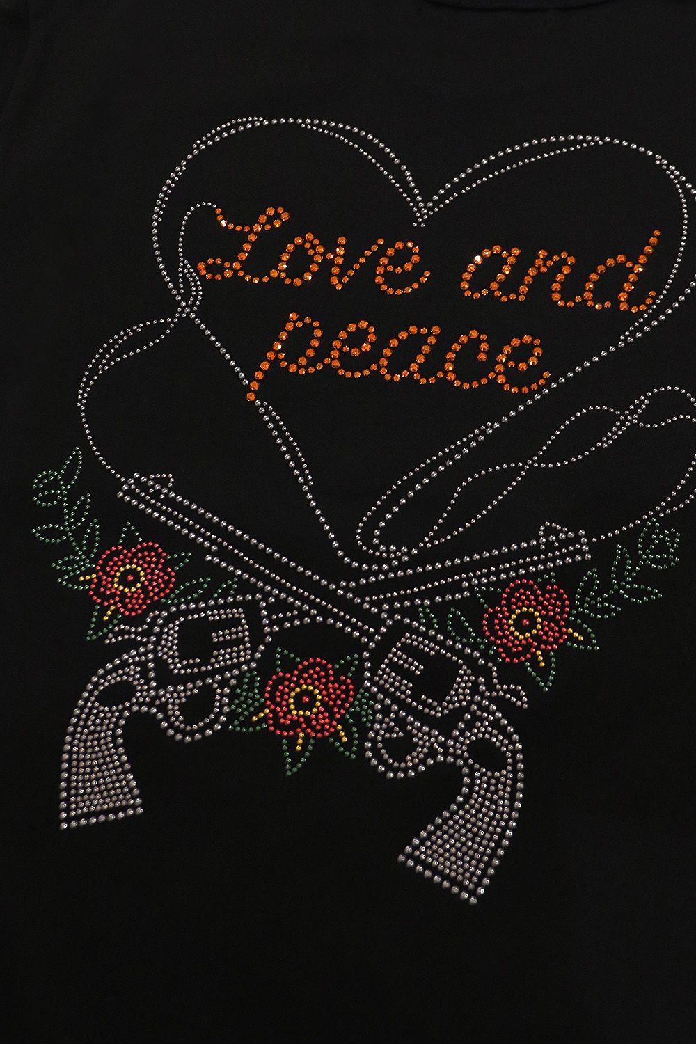 ORGANDY CROSSGUN T (Women's) / ハート クロスガン Tシャツ