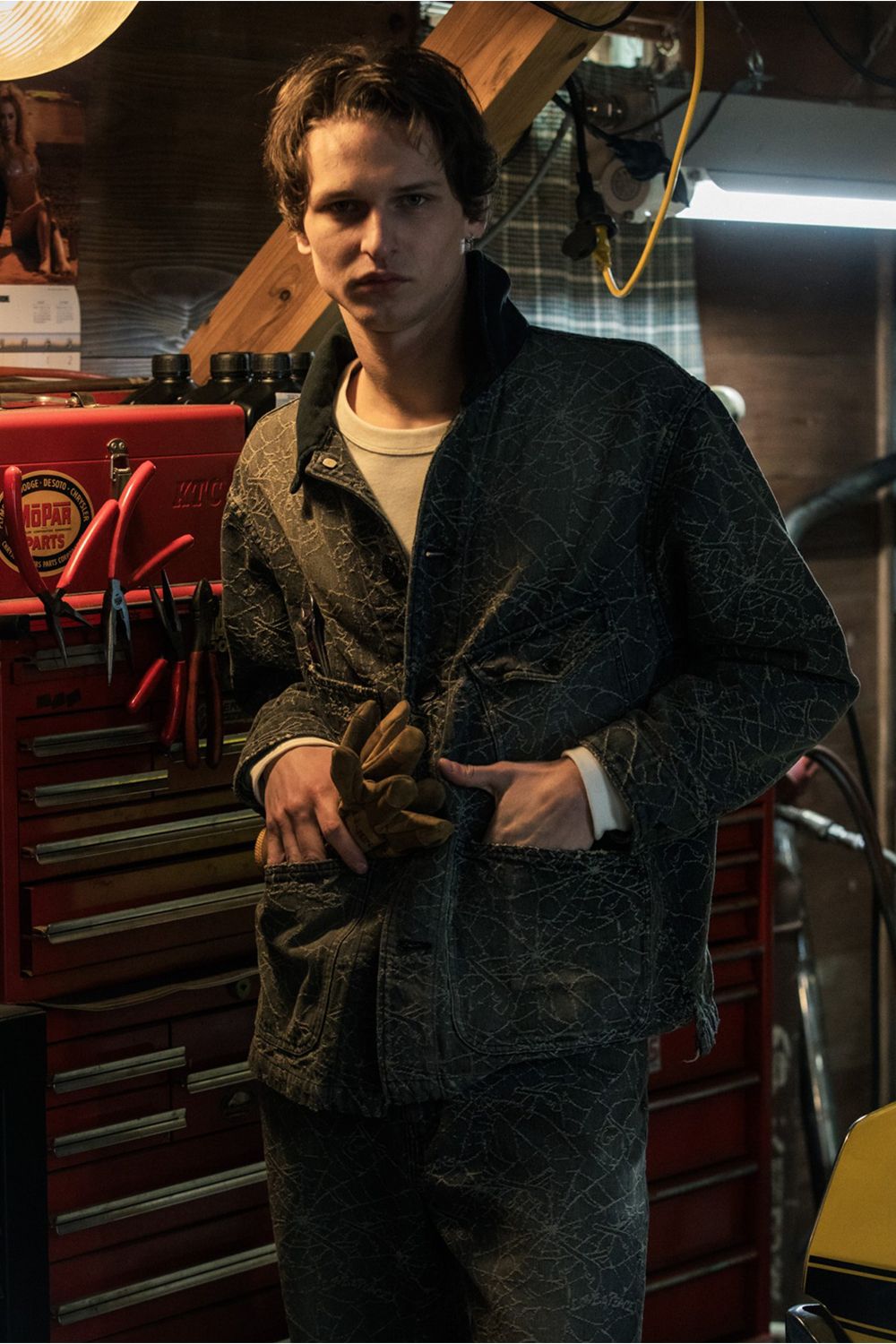 SPIDER JAQ DENIM JKT / スパイダー ジャガード デニム ジャケット