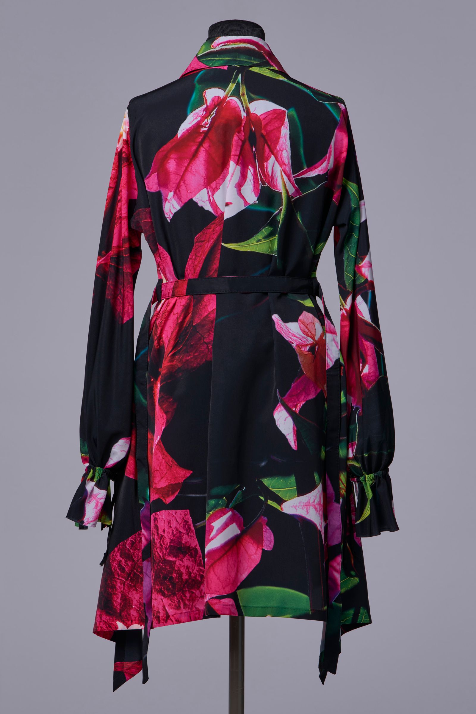 Eco Decine Bougainvillia Shirring Cuffs Flare Shirt / ブーゲンビリア シャーリング カフス フレアシャツ