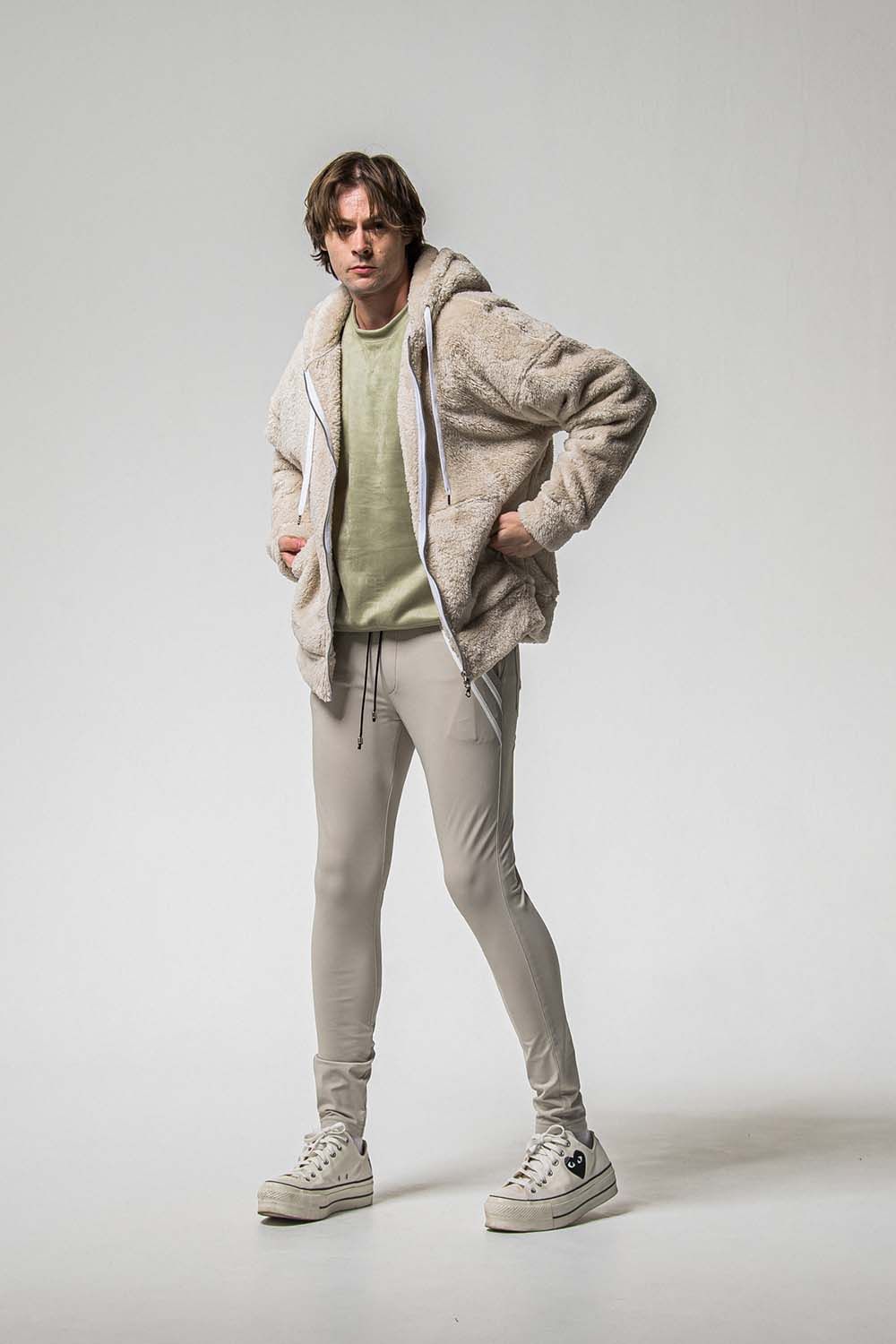 BOA ZIP LOOSE HOODIE / ボア ジップ ルーズ フーディ