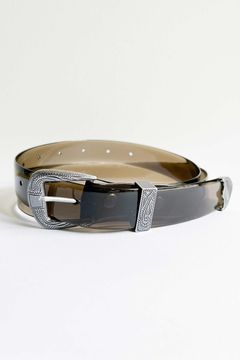 Metal buckle vinyl belt / メタル バックル ビニール ベルト