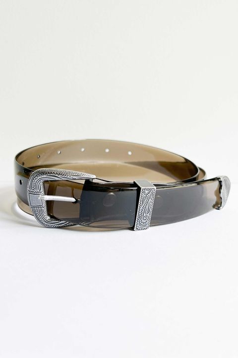Metal buckle vinyl belt / メタル バックル ビニール ベルト