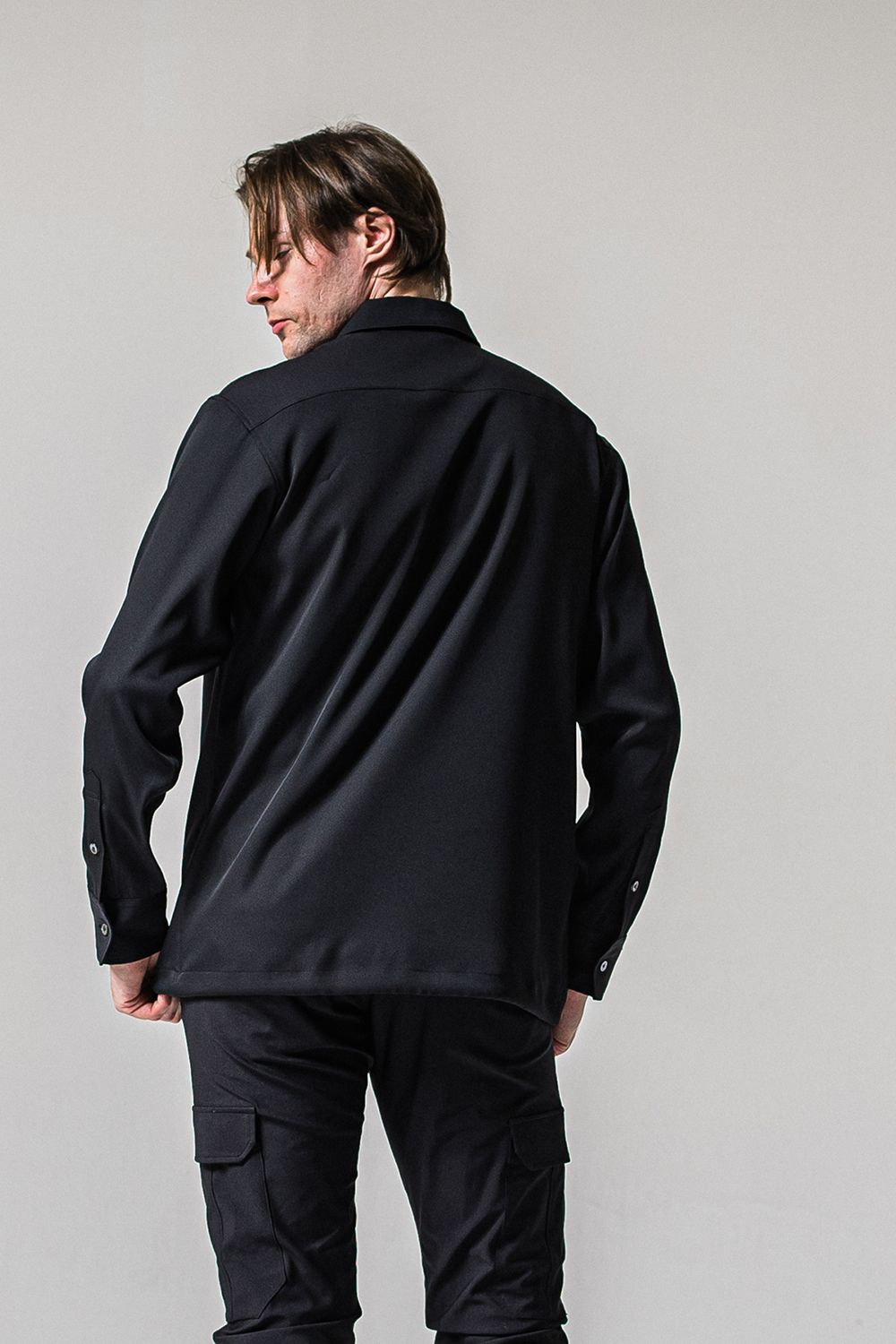 PULLOVER SATIN SHIRT / プルオーバー サテン シャツ