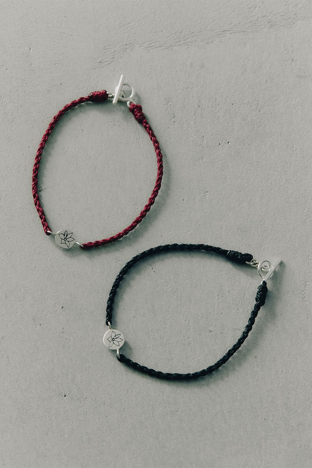 【fruct】Flower plate rope bracelet / フラワー プレート ロープ ブレスレット