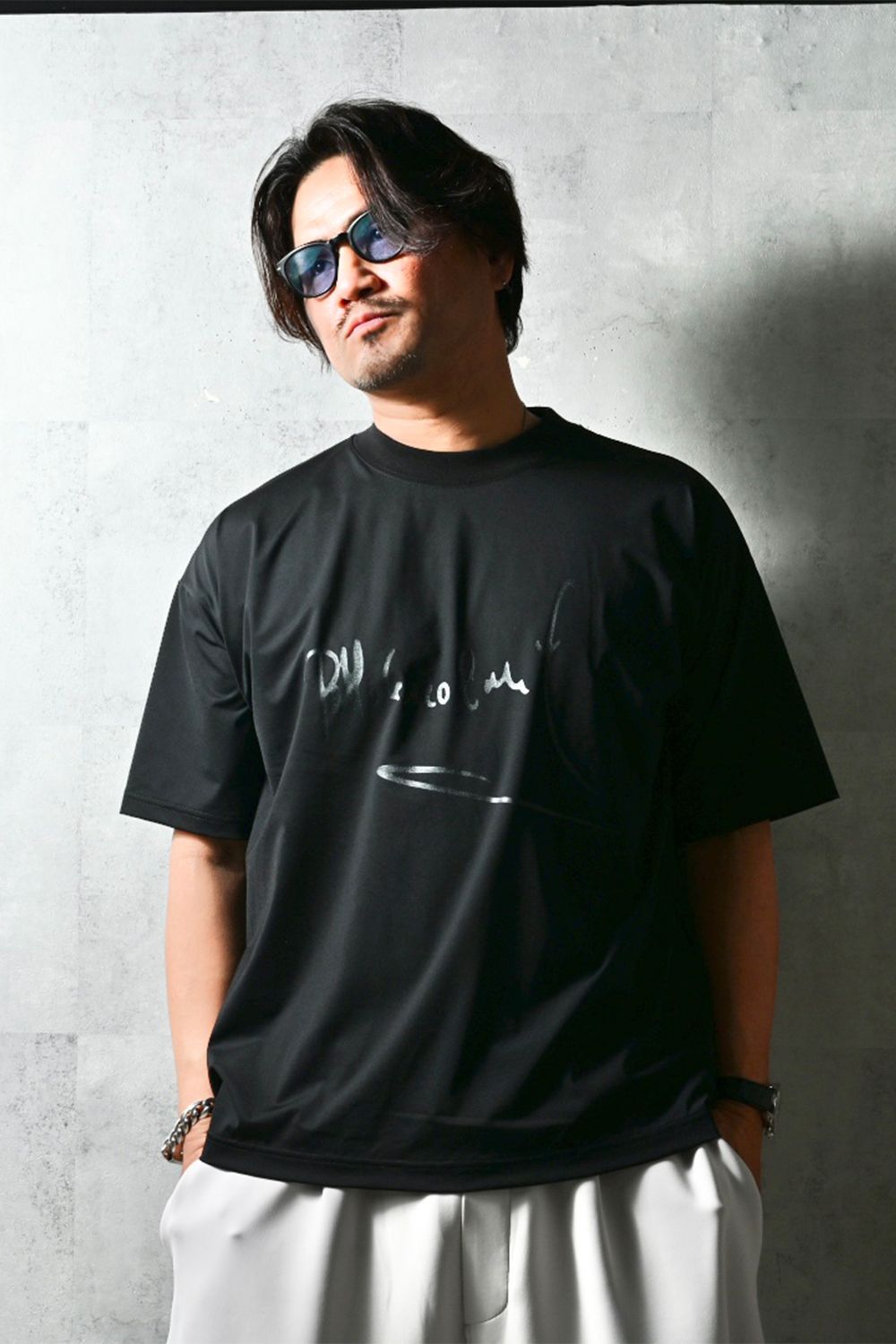 PB sign overnylon T / ナイロン オーバーサイズTシャツ