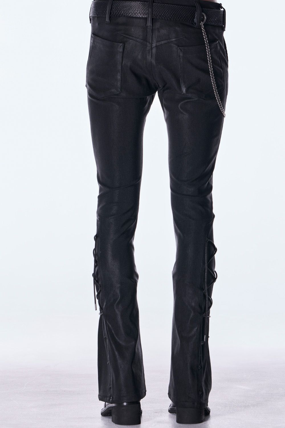 High Tension Jersey Lace Up Flare Pants / ハイテンション ジャージ レースアップ フレア パンツ