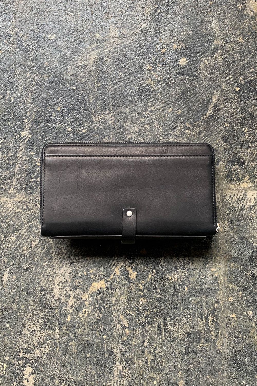 WALLET BLACK ×S/SILIVER METAL - Oil Leather