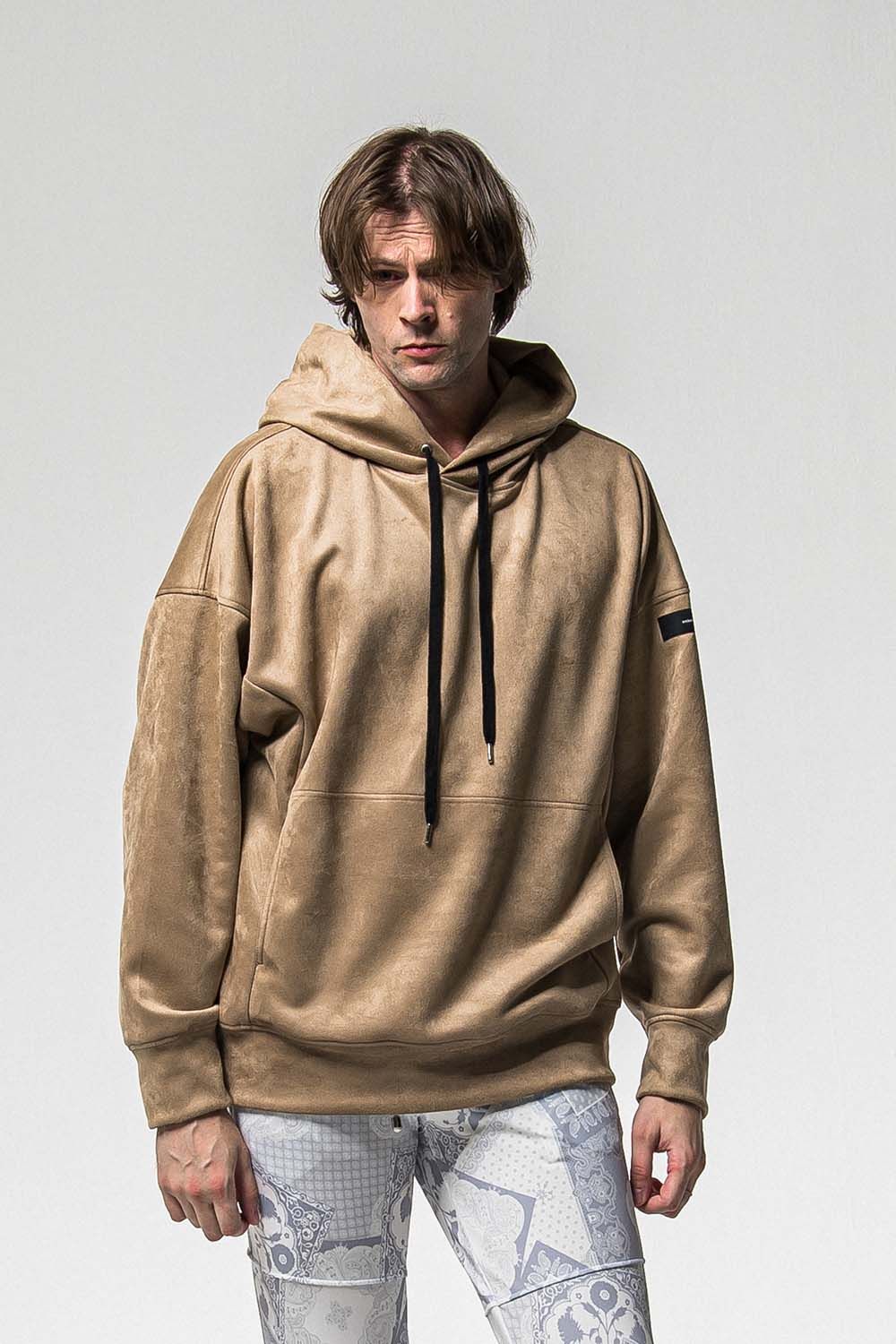 SUEDE LOOSE HOODIE / スウェード ルーズ フーディ