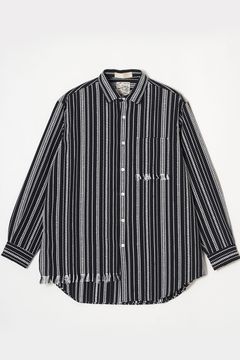 Dobby stripe asymmetry SH  / ドビー ストライプ アシンメトリー シャツ
