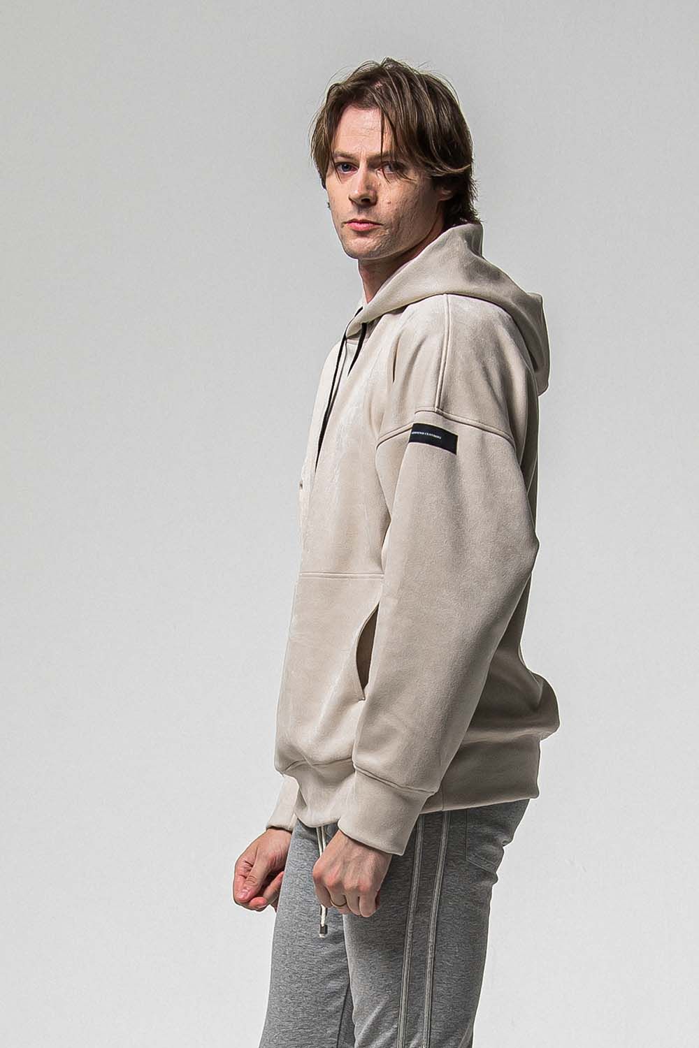 SUEDE LOOSE HOODIE / スウェード ルーズ フーディ