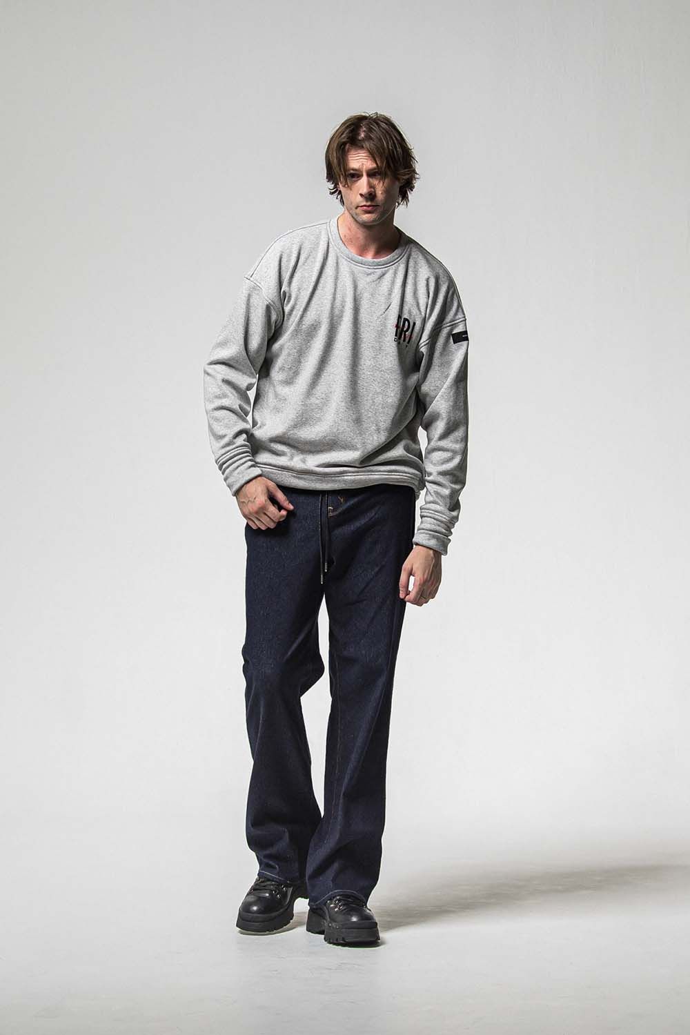 FRIDAY STANDARD LOGO VELOURS FLEECE TRAINER / フライデー スタンダードロゴ ベロア フリース トレーナー