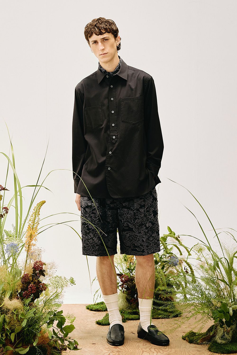 Cut jacquard short PT / カットジャガード ショート パンツ