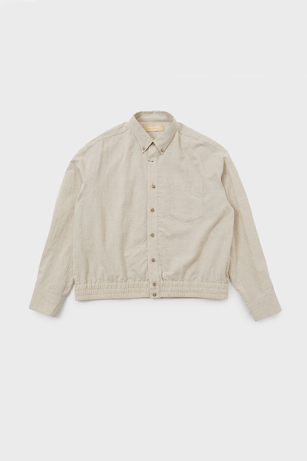Cotton linen short length shirt / コットン リネン ショートレングス シャツ