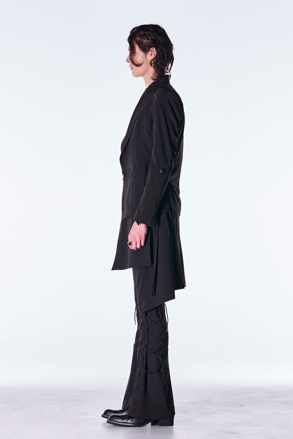 PE Gabardine Short Goth Jacket / ポリエステル ギャバジン ショート ゴス ジャケット