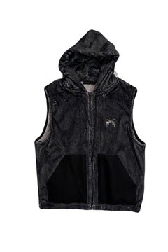 FLEECE DENIM VEST A / フリース デニム ベスト / クリスタルクロスガン
