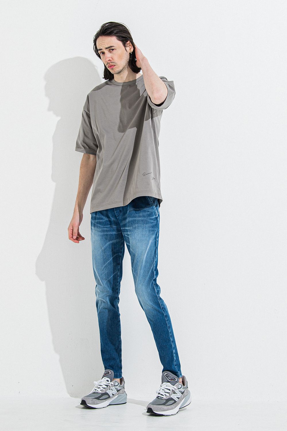 DENIM JERSEY CHRIS EASY TUCK PT / デニム ジャージ クリス イージー タック パンツ