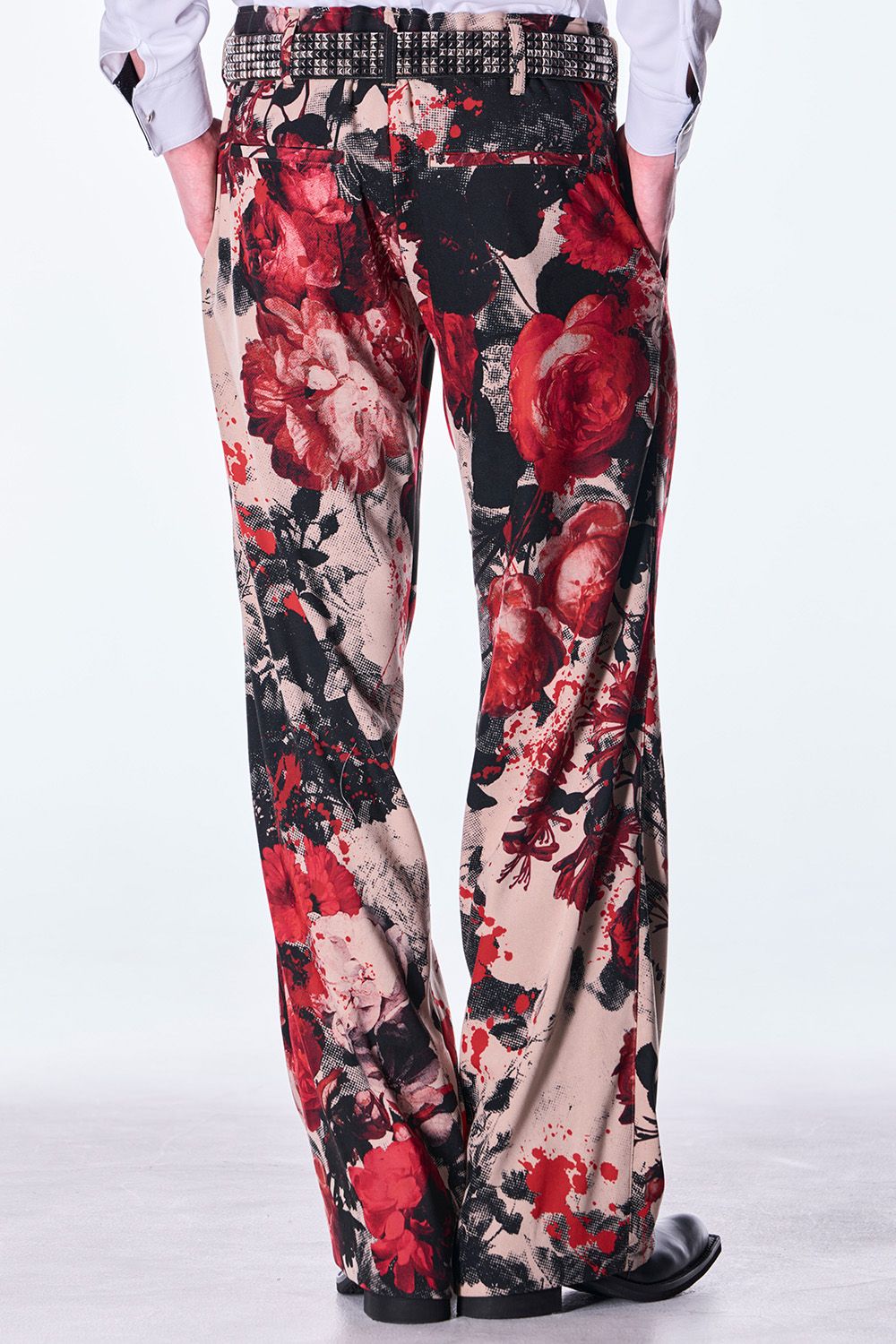 Beige Flora Wide Slacks / ベージュ フローラ ワイド スラックス