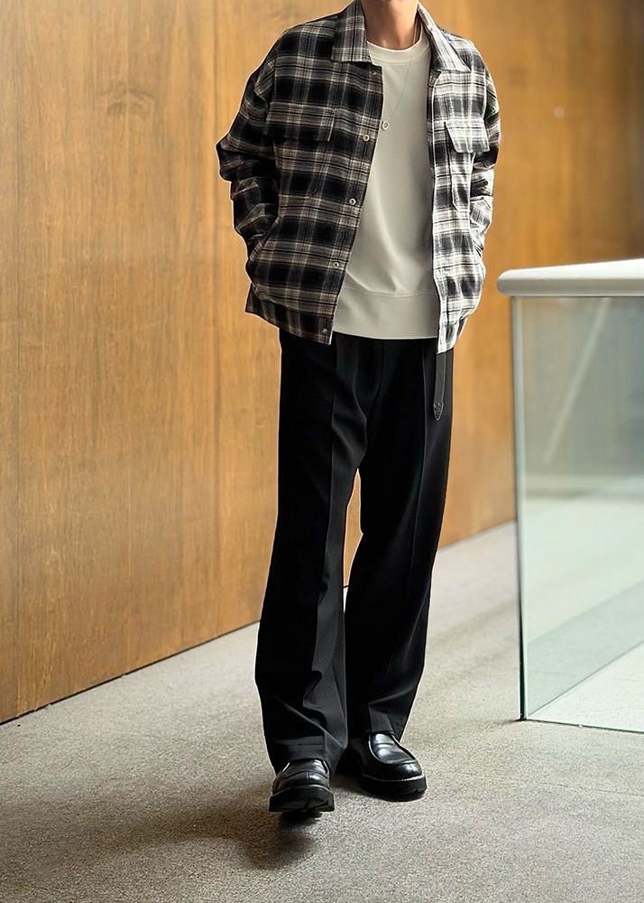 RESOUND CLOTHINGの新作シャツジャケット「CHECK SHIRT JK」を使用したコーディネート