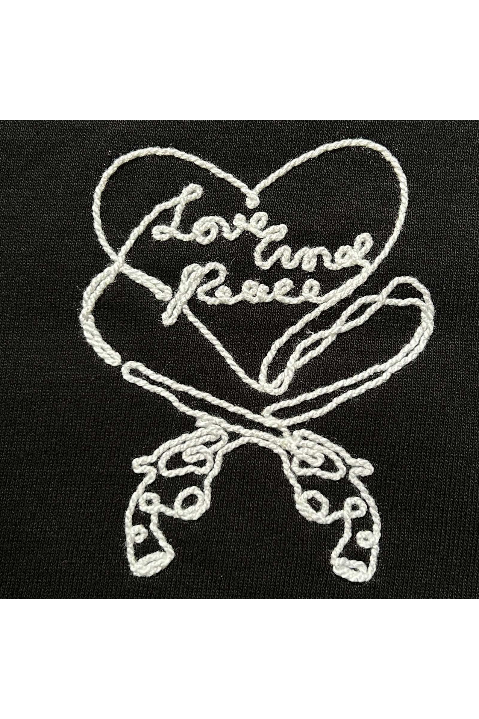 roarguns - HEART CORD EMB S/S T / ハート コード エンブロイ