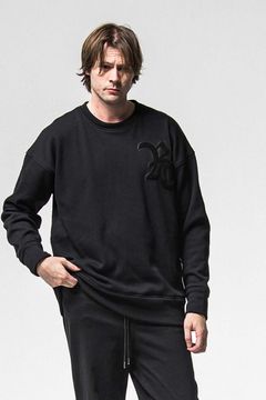 RC CHENILLE VELOURS FLEECE DROP TRINER / RC サガラ刺繍ワッペン ベロア フリース ドロップ トレーナー