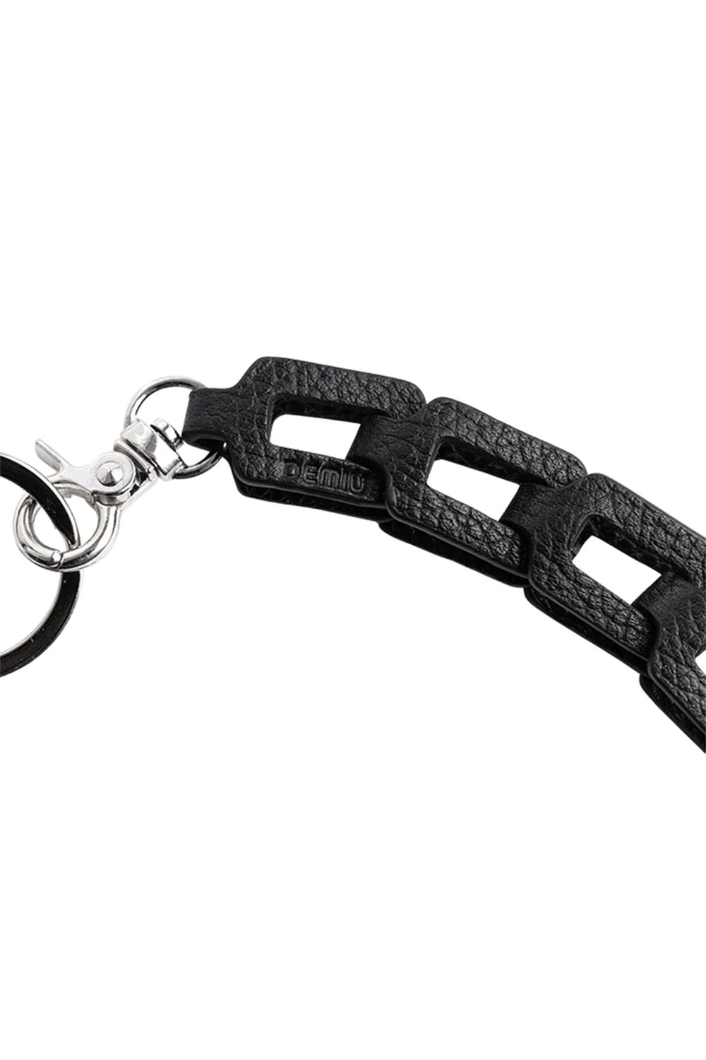 Hand STRAP Rectangle  / レクタングルチェーン レザーハンドストラップ｜ブラック