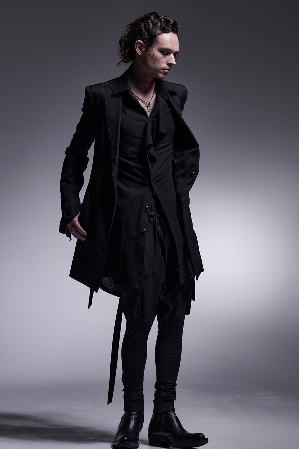 CHIRIMEN Shirring Frill Shirt / 縮緬 シャーリングフリルシャツ