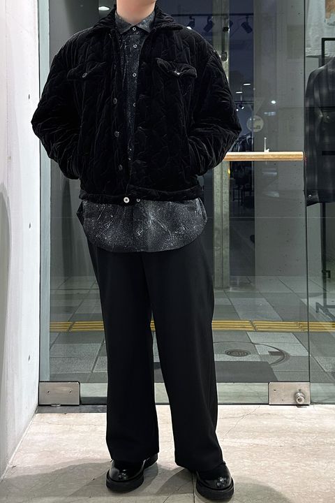 meagratia Velour quilting Blouson Style