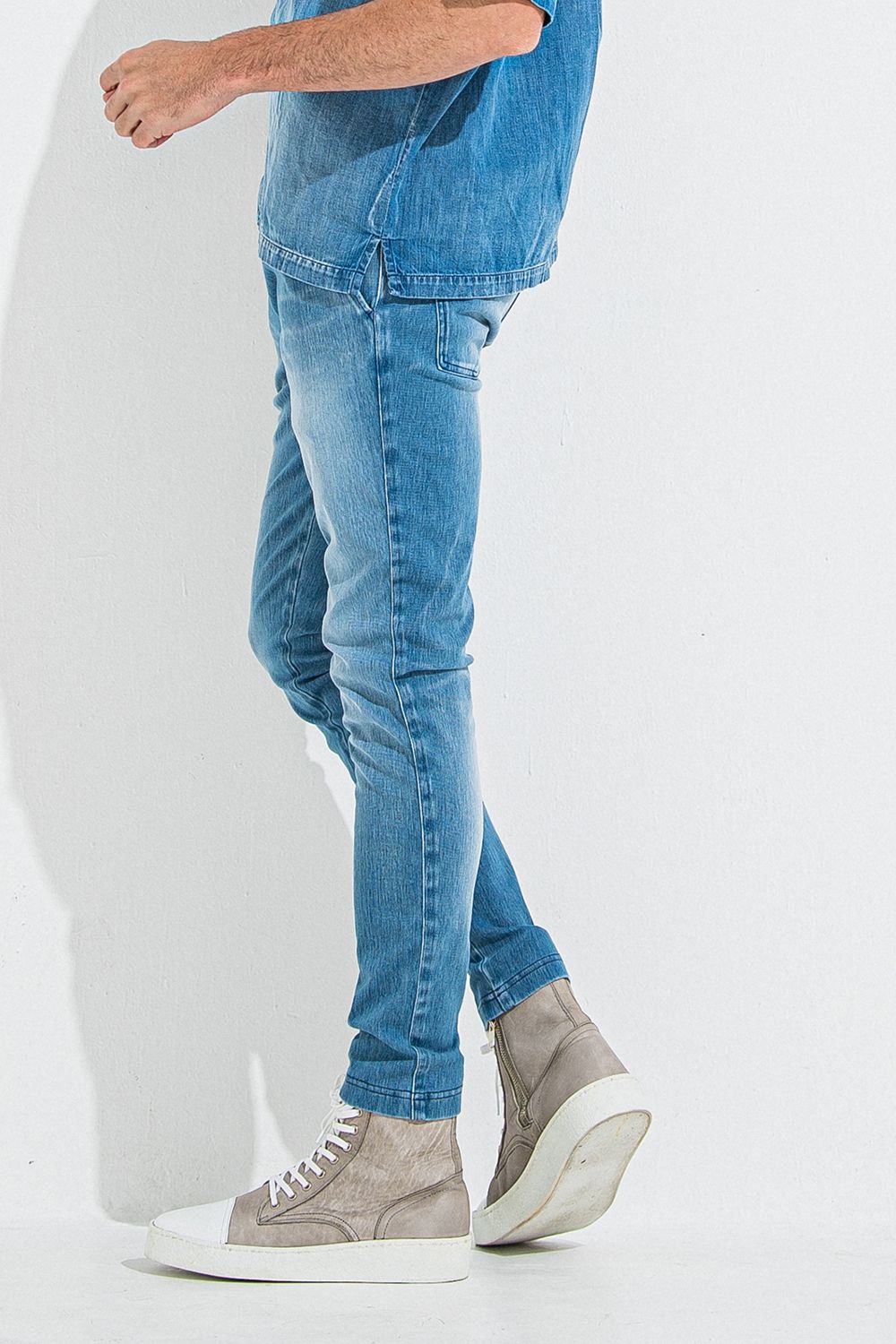 DENIM JERSEY CHRIS EASY TUCK PT / デニム ジャージ クリス イージー タック パンツ