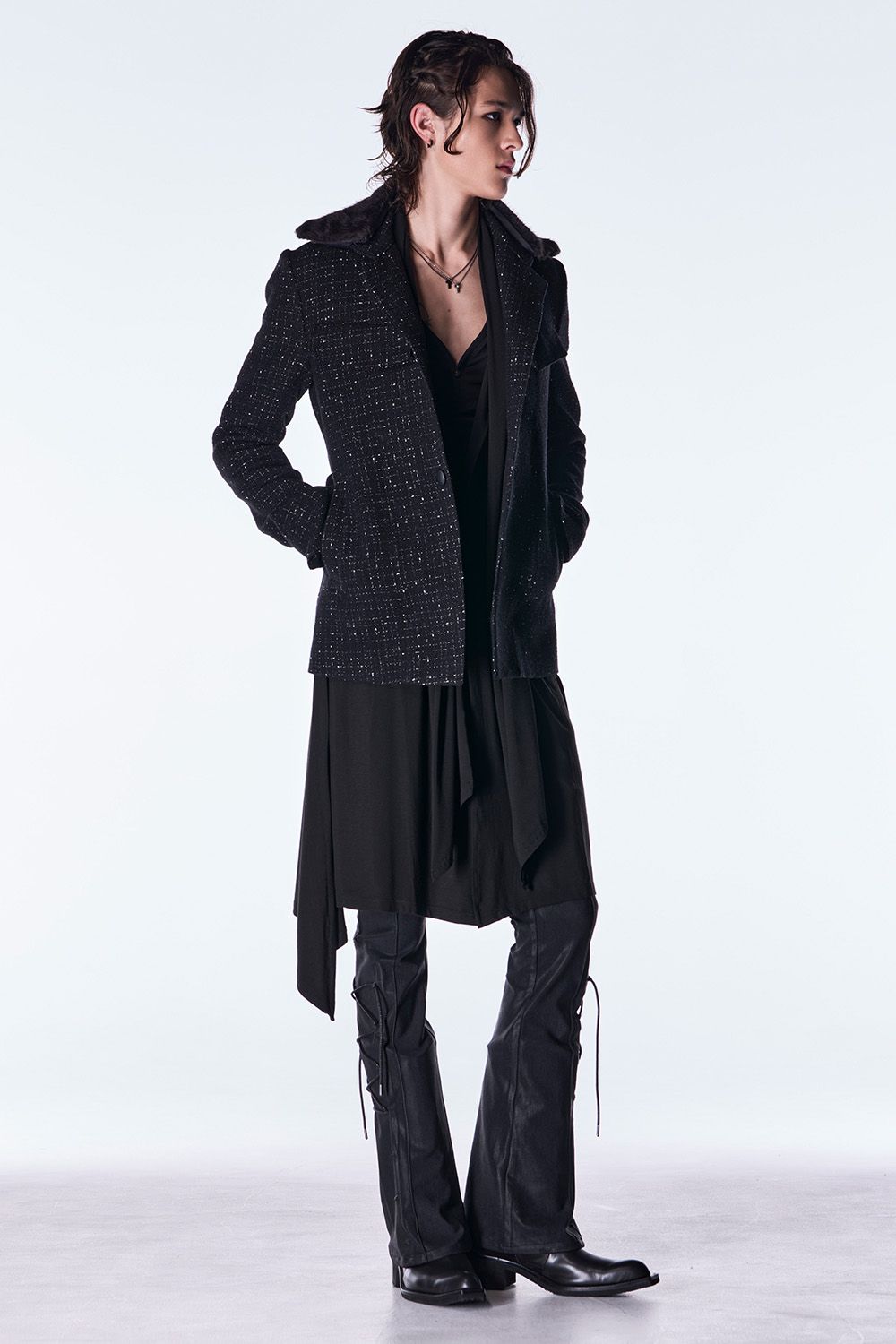 Tweed Fur Safari Blouson / ツイード ファー サファリ ブルゾン