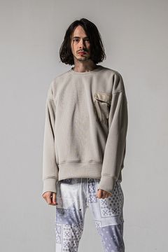 AZE MILITARY DROP TRAINER / 畔編み ミリタリー ドロップ トレーナー