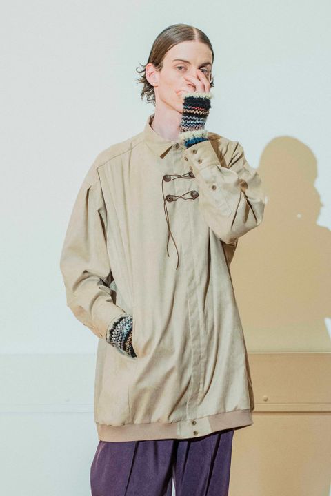 eco suede big shirt / エコ スエード ビッグ シャツ