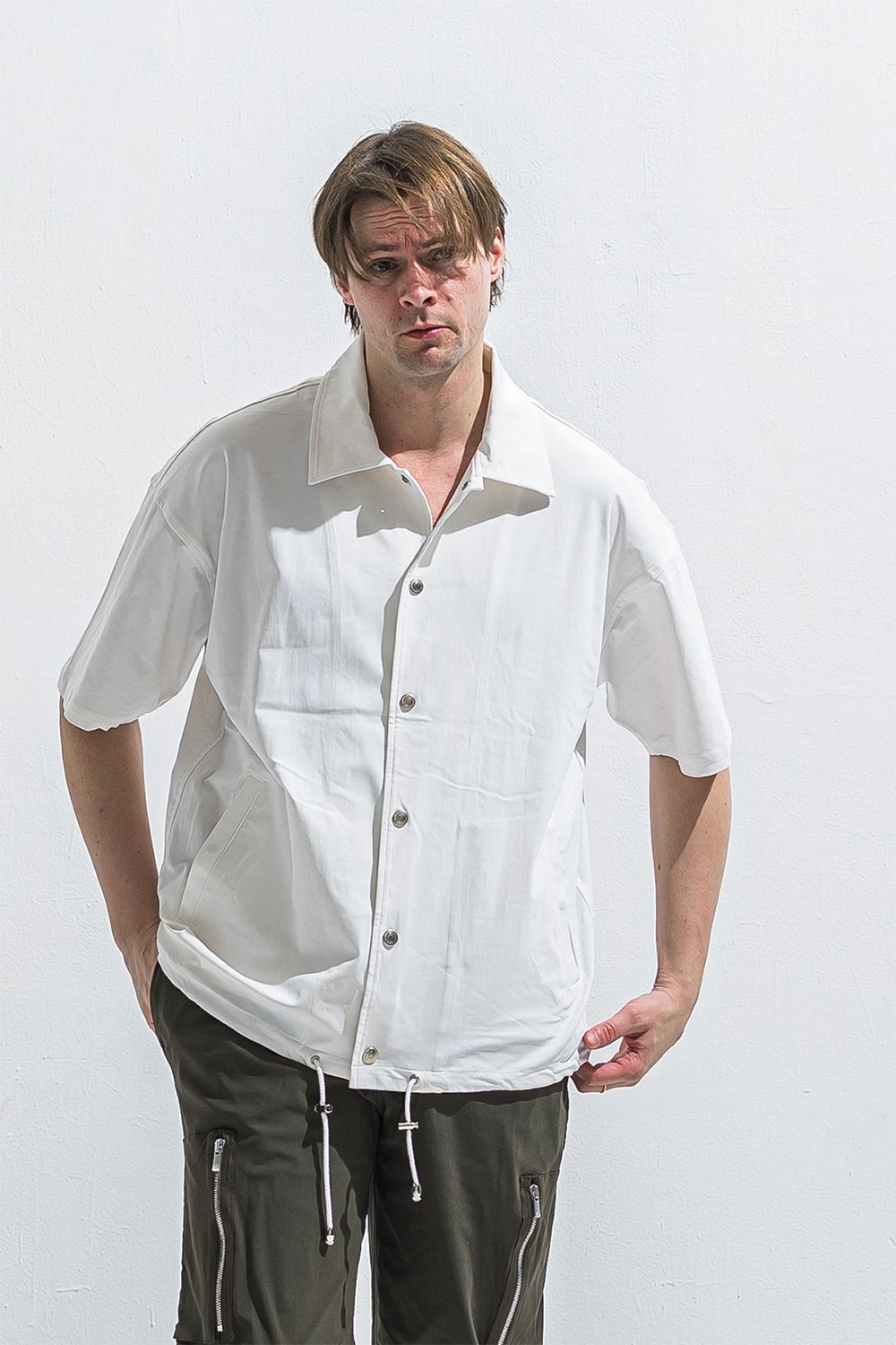 NYLON HALF COACH JACKET / ナイロン ハーフスリーブ コーチジャケット