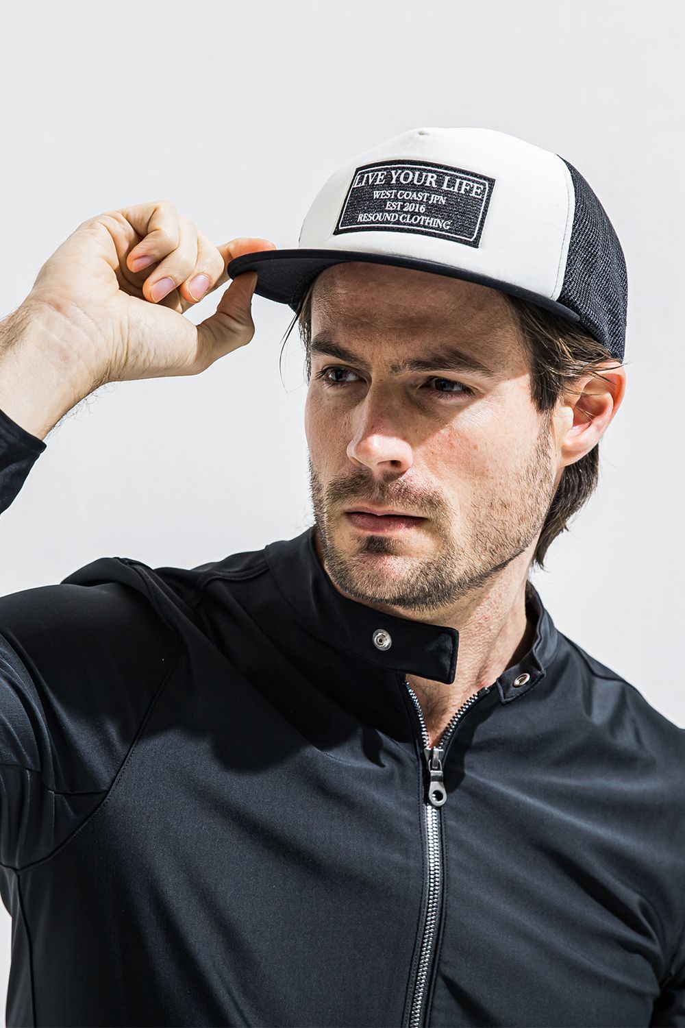 LIVE MESH CAP / ロゴワッペン メッシュ ベースボール キャップ