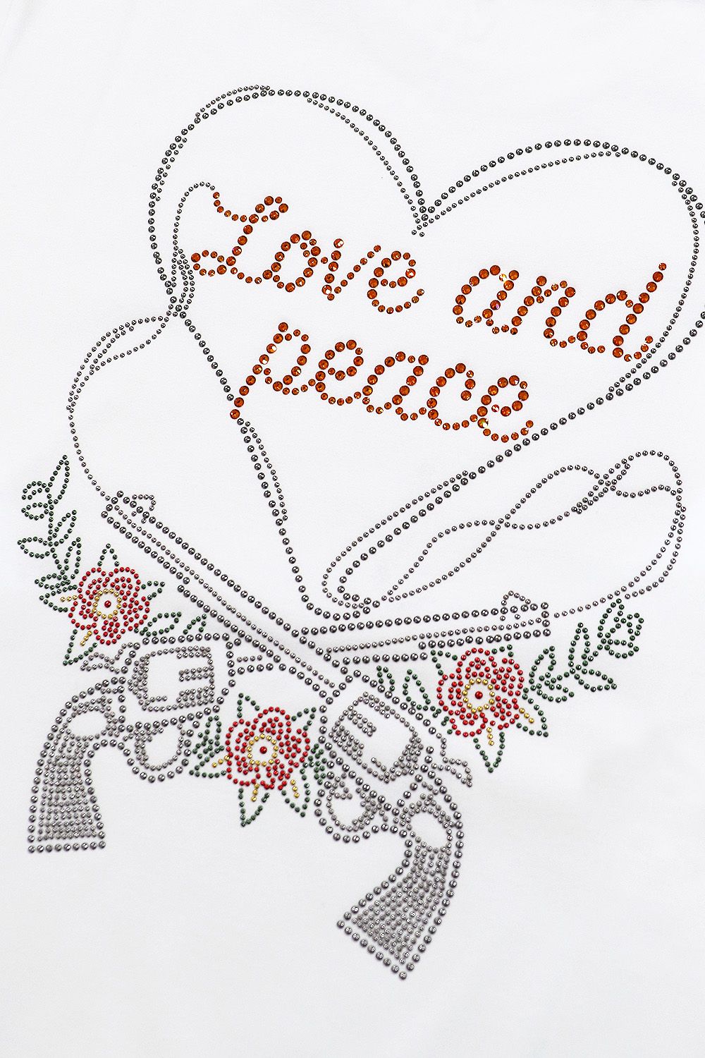 ORGANDY CROSSGUN T (Women's) / ハート クロスガン Tシャツ