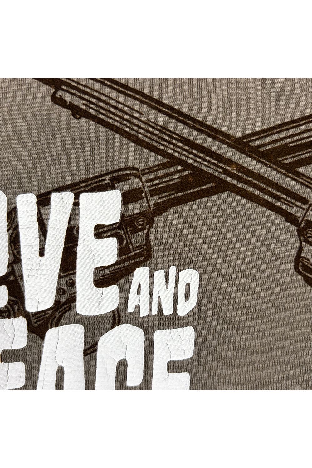 ORG/CO S/TEE LAP/GUN / オーガニックコットン ショートスリーブ Tシャツ / ラブアンドピース クロスガン プリント