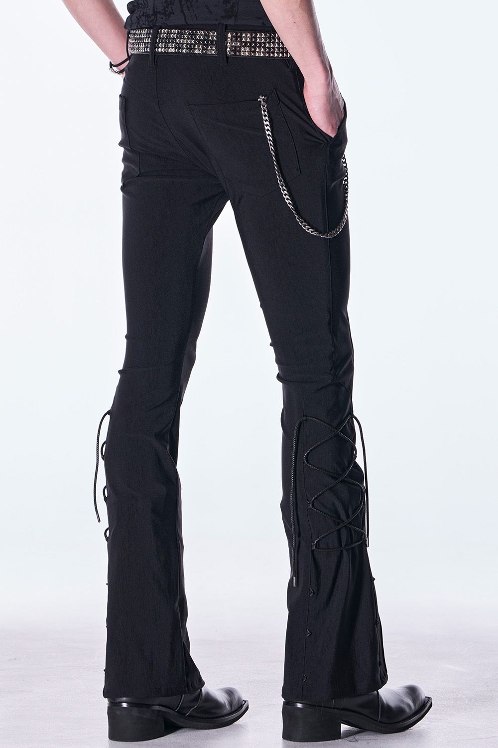 High Tension Jersey Lace Up Flare Pants / ハイテンション ジャージ レースアップ フレア パンツ
