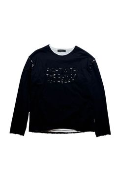 EMB CUT W FACE T / エンブロイダリー カット Wフェイス ロングスリーブ Tシャツ