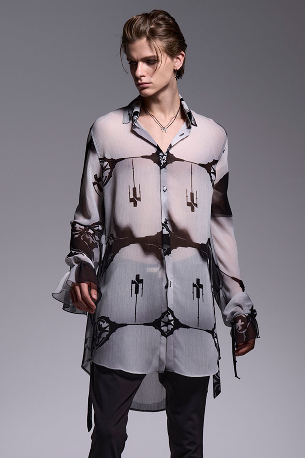 Decorative YOURYU Gather Sleeve Shirt / デコラティブ楊柳 ギャザースリーブシャツ