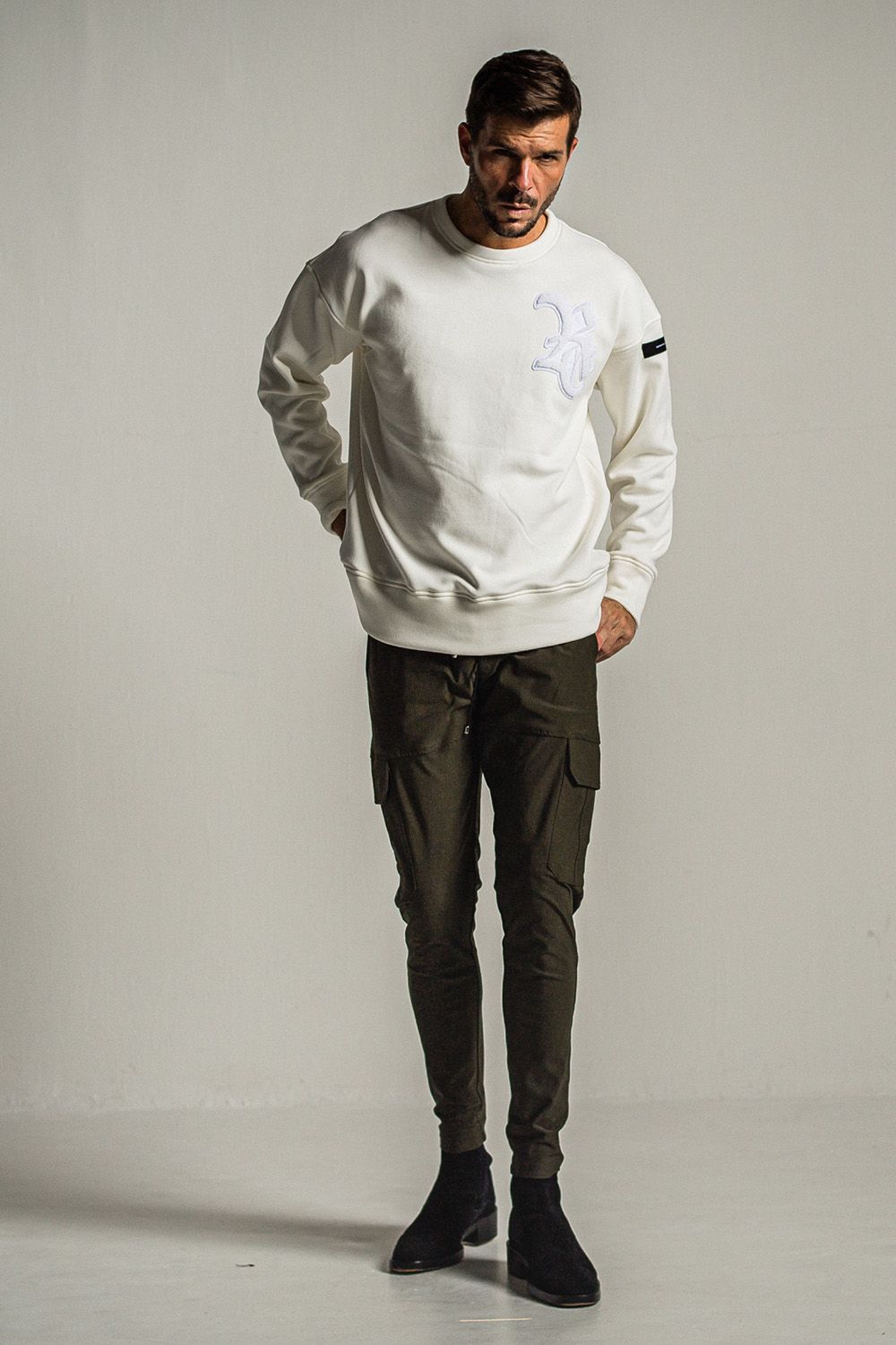 RC CHENILLE VELOURS FLEECE DROP TRAINER / RC シェニール ベロア フリース ドロップ トレーナー