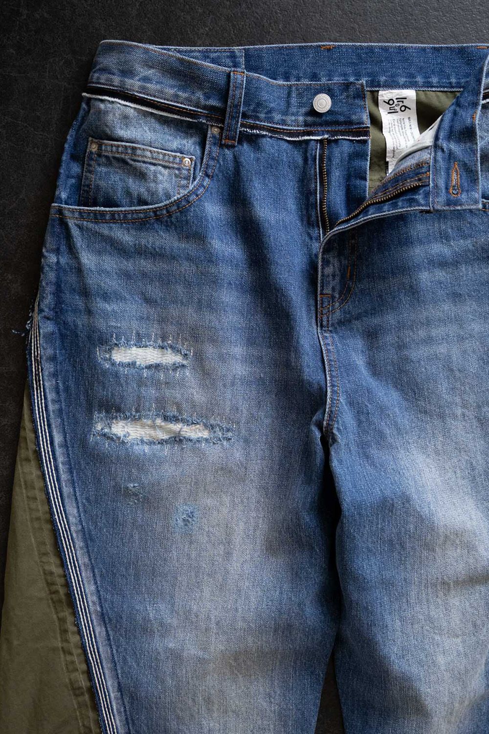 WRAP SEAM LOOSE FIT / ラップ シーム ルーズ フィット リメイク デニム バレルパンツ