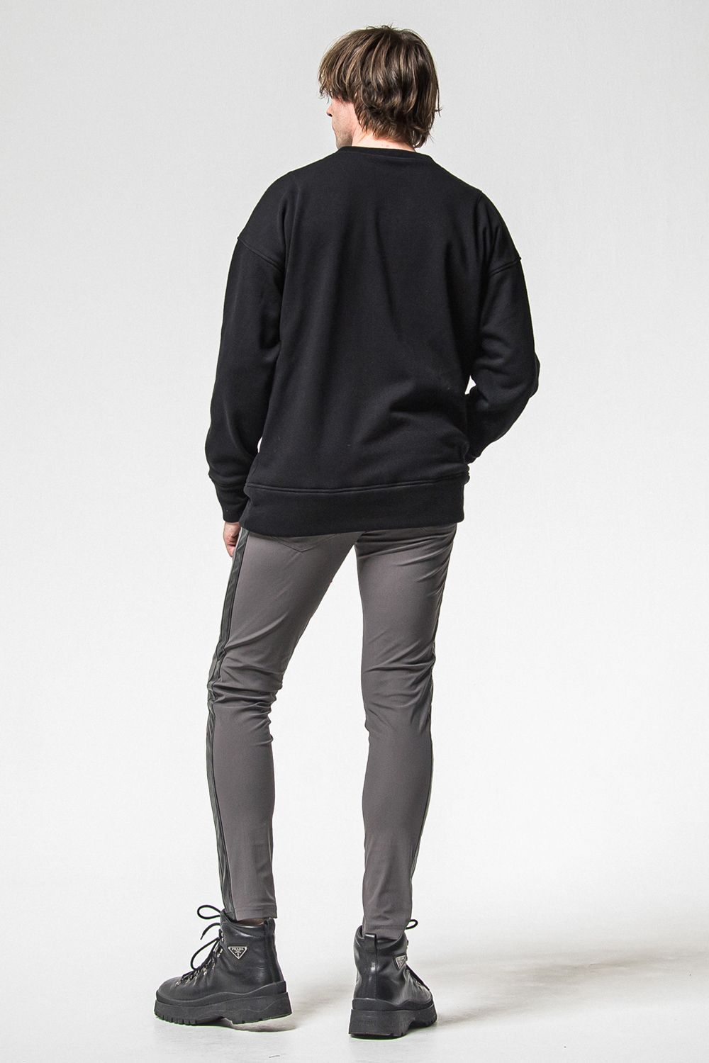 RC CHENILLE VELOURS FLEECE DROP TRINER / RC サガラ刺繍ワッペン ベロア フリース ドロップ トレーナー